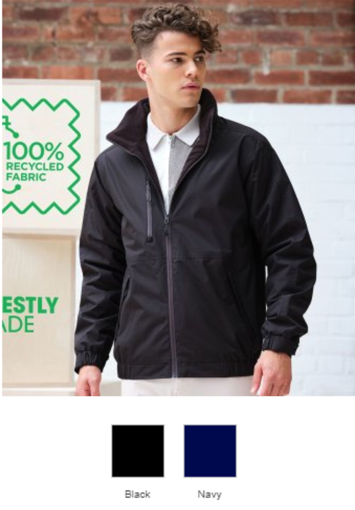 Regatta RG2052 Honestly Made Recycled Bomber Jacket  Regatta RG2052 Honestly Made Recycled Bomber Jacket